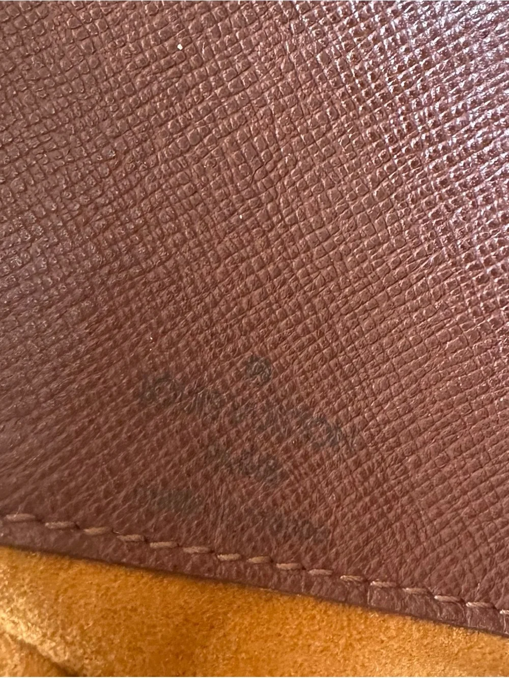 Louis Vuitton Monogram Canvas Messenger Bag with Tan Strap